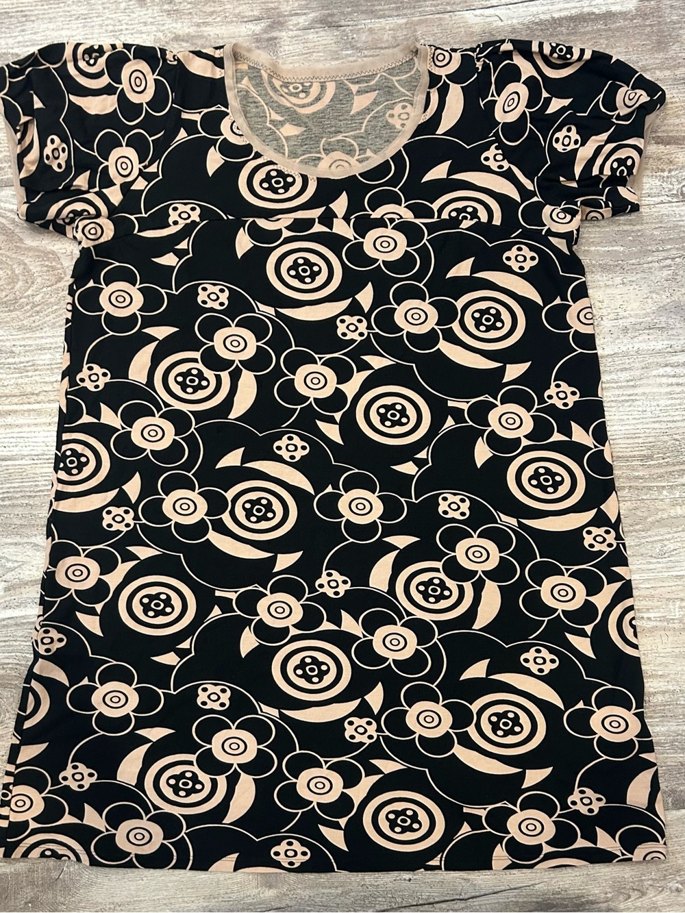 Hiroko Koshino Japanese Designer Floral Tunic Dress Size 38 Made in Japan Cotton